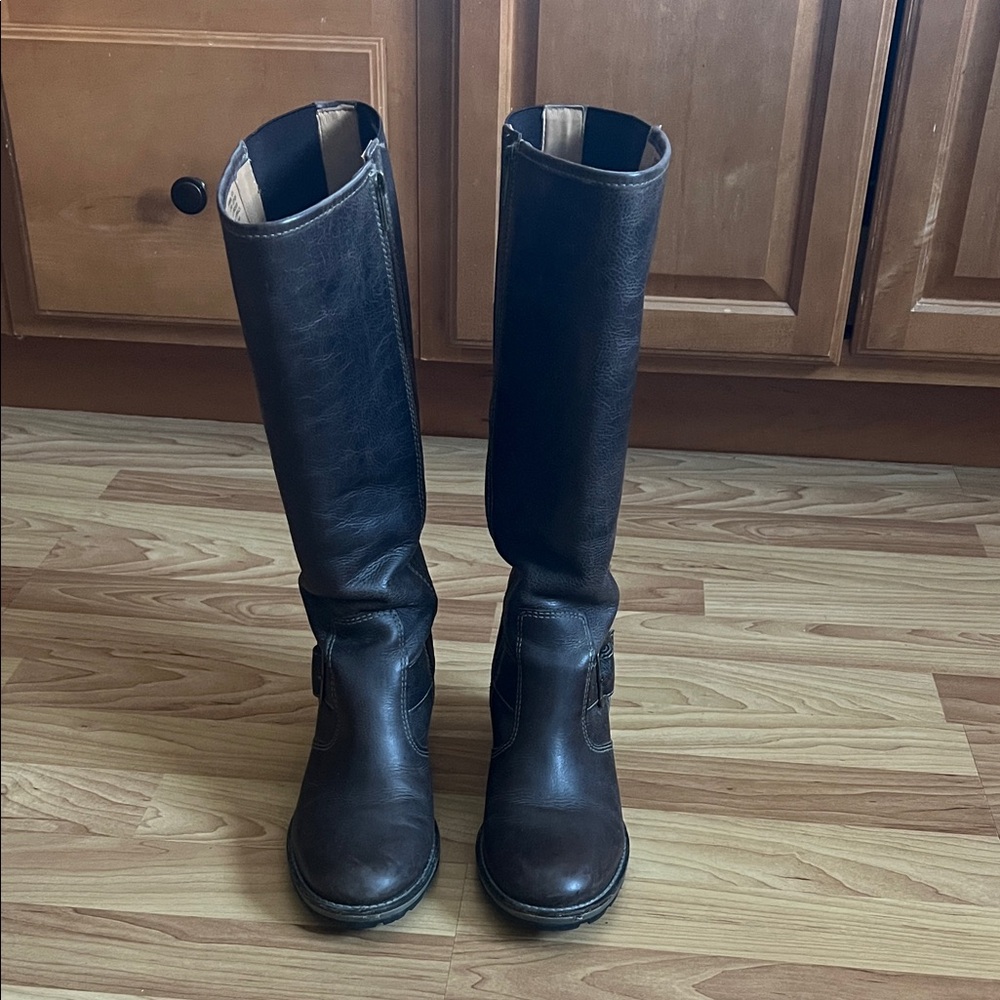 LL Bean Deerfield Lug Leather Riding Boots Women’s  size 6.5